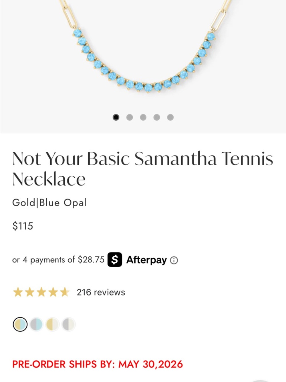 Melinda Maria Gold “Not Your Basic Samantha Tennis Necklace” - Picture 7 of 7